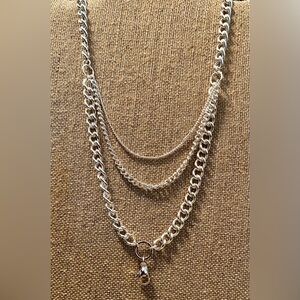 NIB Origami Owl Silver Triple Chain 18-20" (retired collection)